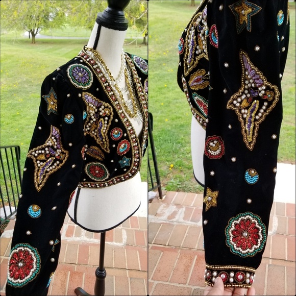 SOLD!!🚫🚫Beaded Cropped Bolero - Picture 2 of 7